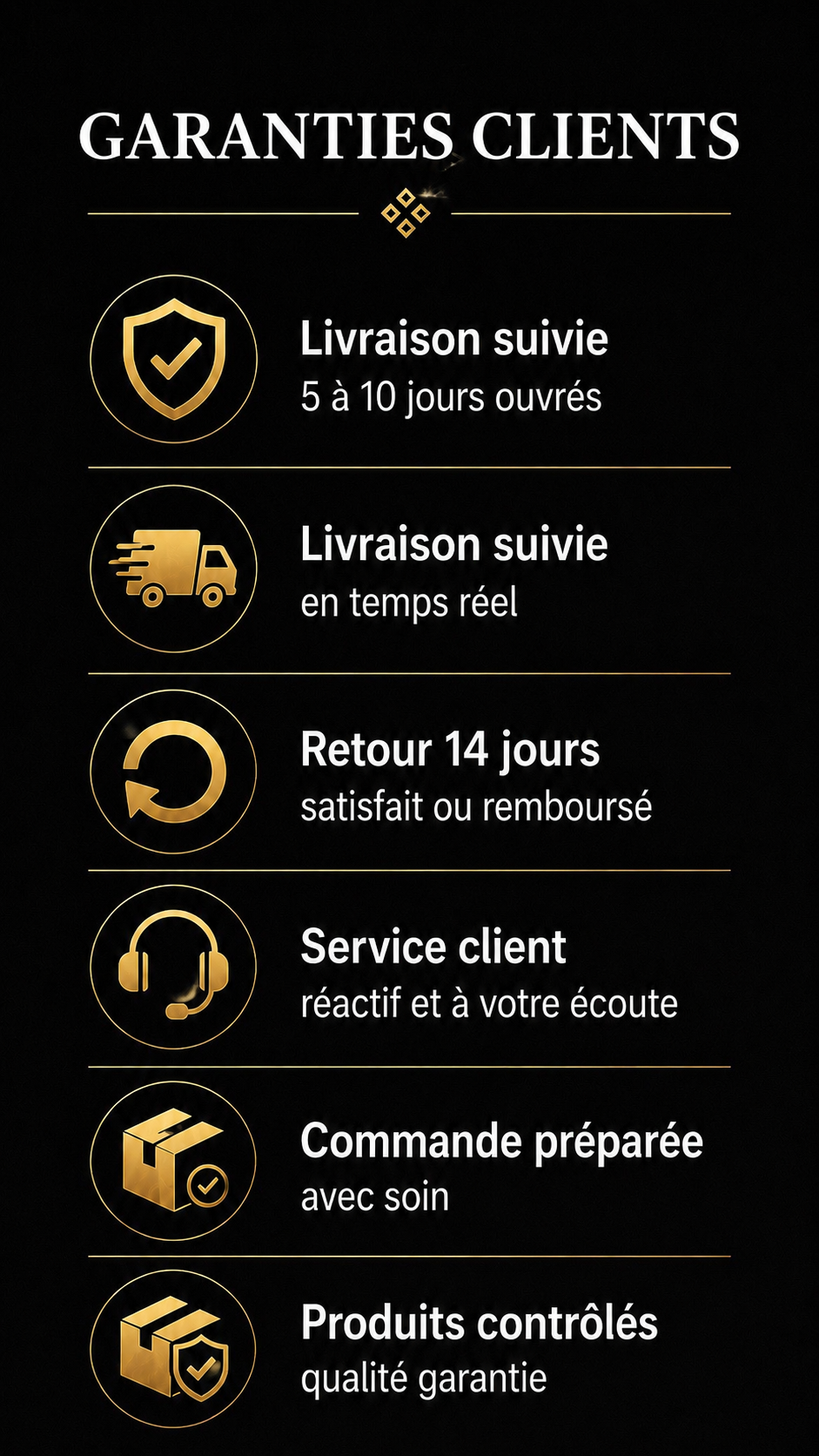 Garantie client Maison Style Addict sécurisé, livraison suivie